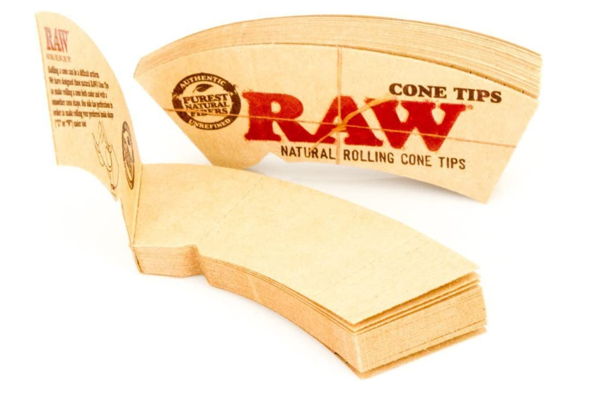 RAW CONE TIPS  PERFECTO 24 PER BOX 32 TIPS PER BOOKLET