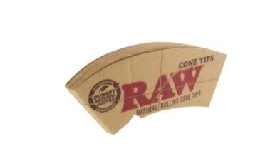 RAW CONE TIPS  PERFECTO 24 PER BOX 32 TIPS PER BOOKLET