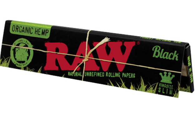 RAW BLACK  KINGSIZE ORGANIC SLIM 50 PACK