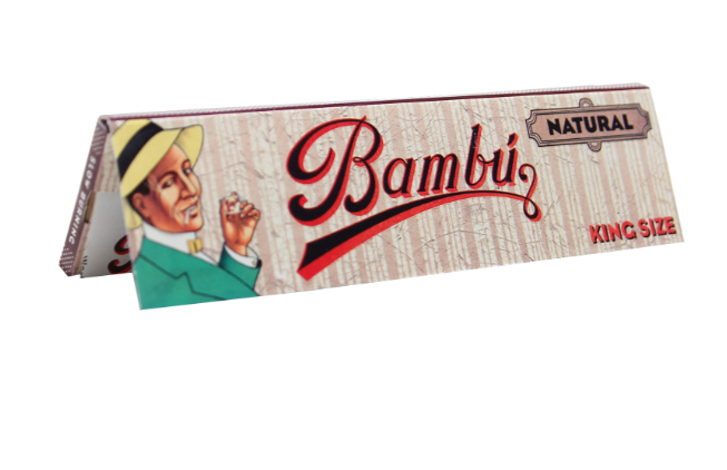 bambu big cigarette paper 50-count + Tips Organic King- 50ct BAMBU NATURAL KING SIZE 50