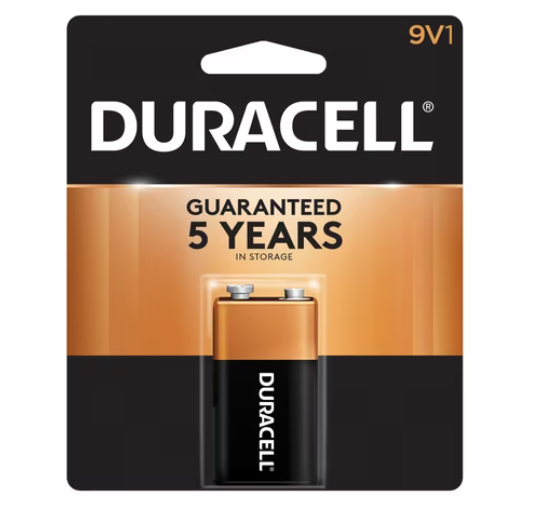 DURACELL BATTERY  9V 1 PACK 12 CARDS